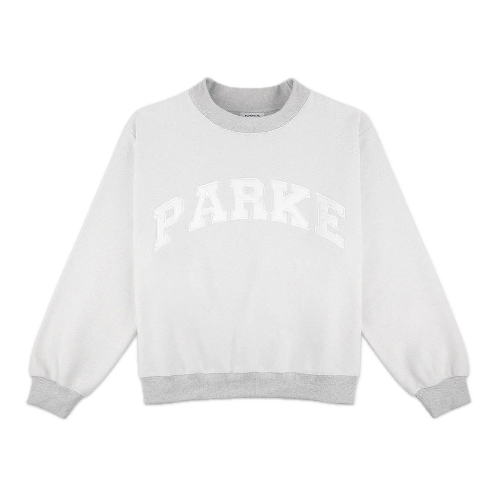 Parke Inside Out Varsity Mockneck Sweatshirt in Inside Out Fleece